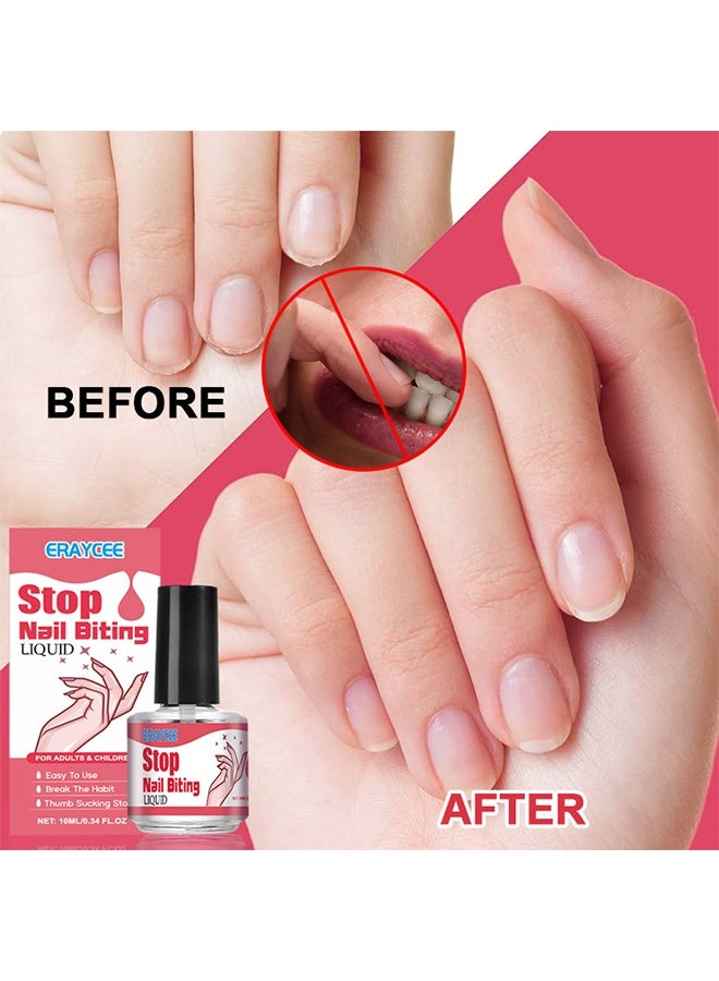 ERAYCEE Stop Nail Biting Liquid, Anti Nail Biting Polish, Safe Effective Bitter Nail Polish, Organic Herbs Bitter Oil Anti Nail Biting & Thumb Suctionbreak Annoying Bad Customprotect And Repair Nails, 10ml - Image 3